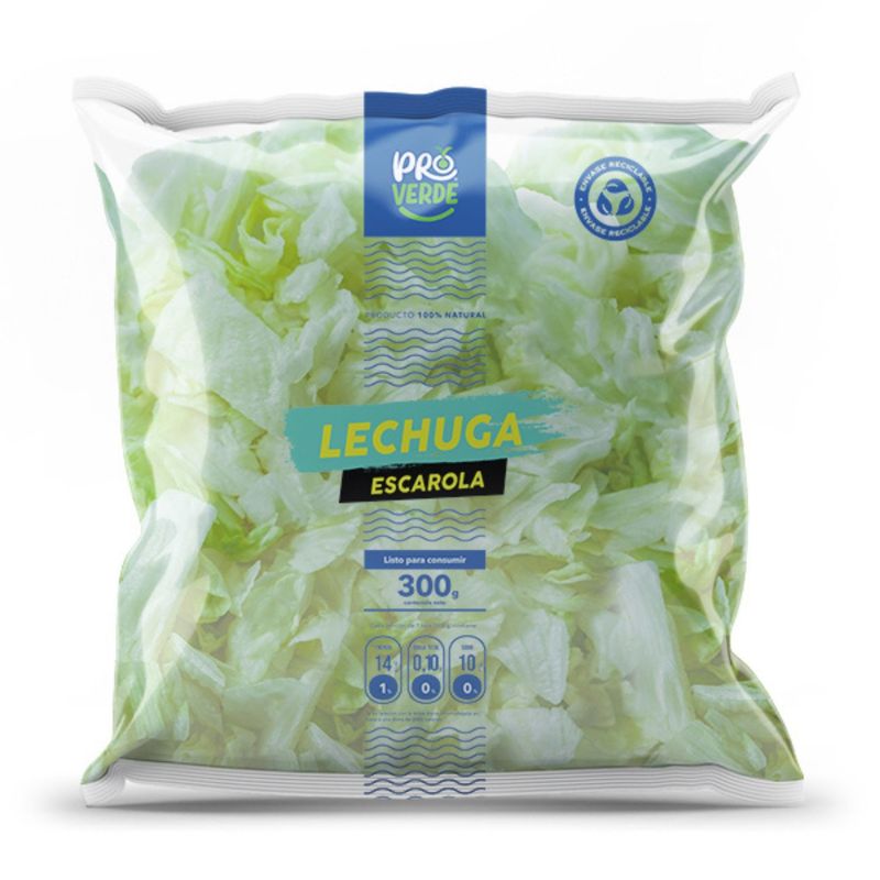 PUNTO AZUL - Ensalada Lechuga Escarola Picada en Bolsa 300 g