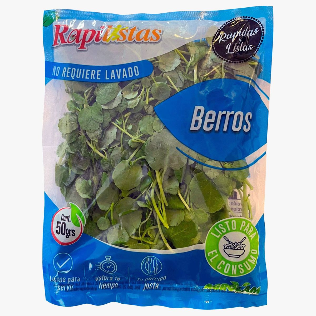 VERDURAS - Berros en Bolsa Rapilista 50 g