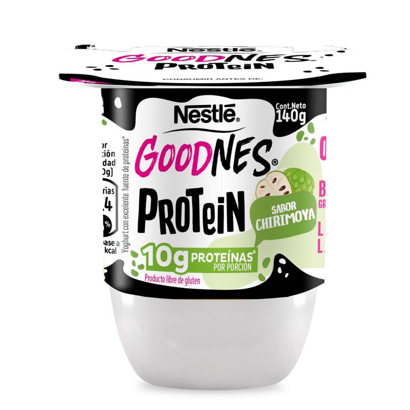 NESTLE - Yoghurt Goodnes Protein Sabor Chirimoya Nestle 140 g
