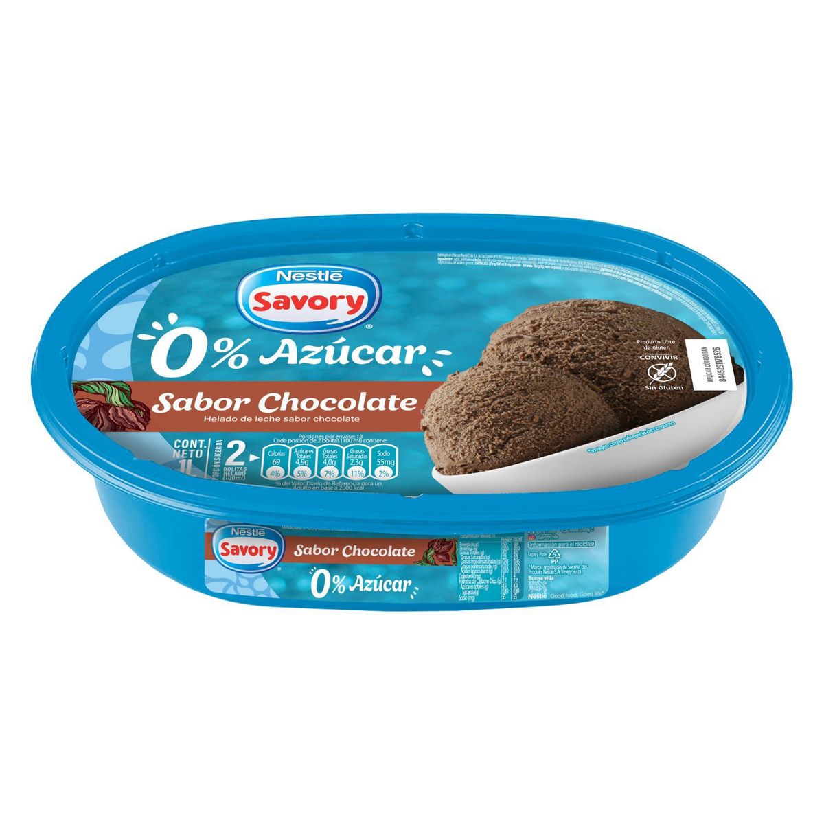 SAVORY - HELADO CHOCOLATE 0 SAVORY 1 LT