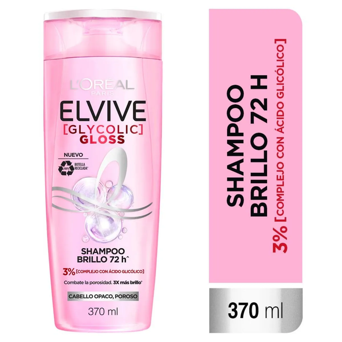 ELVIVE - Shampoo Glycolic Gloss Brillo 72h Elvive 370 ml