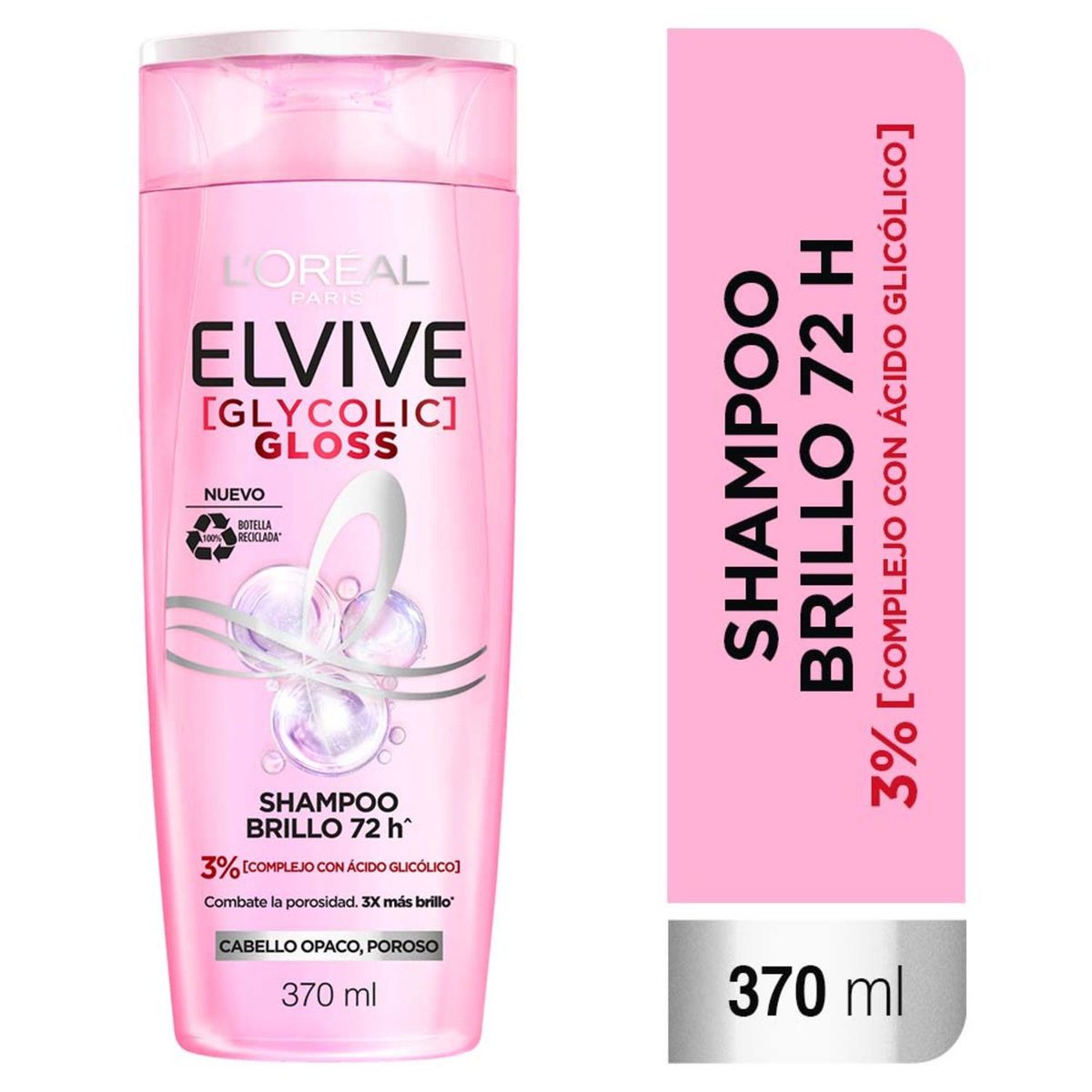 ELVIVE - Shampoo Glycolic Gloss Brillo 72h Elvive 370 ml