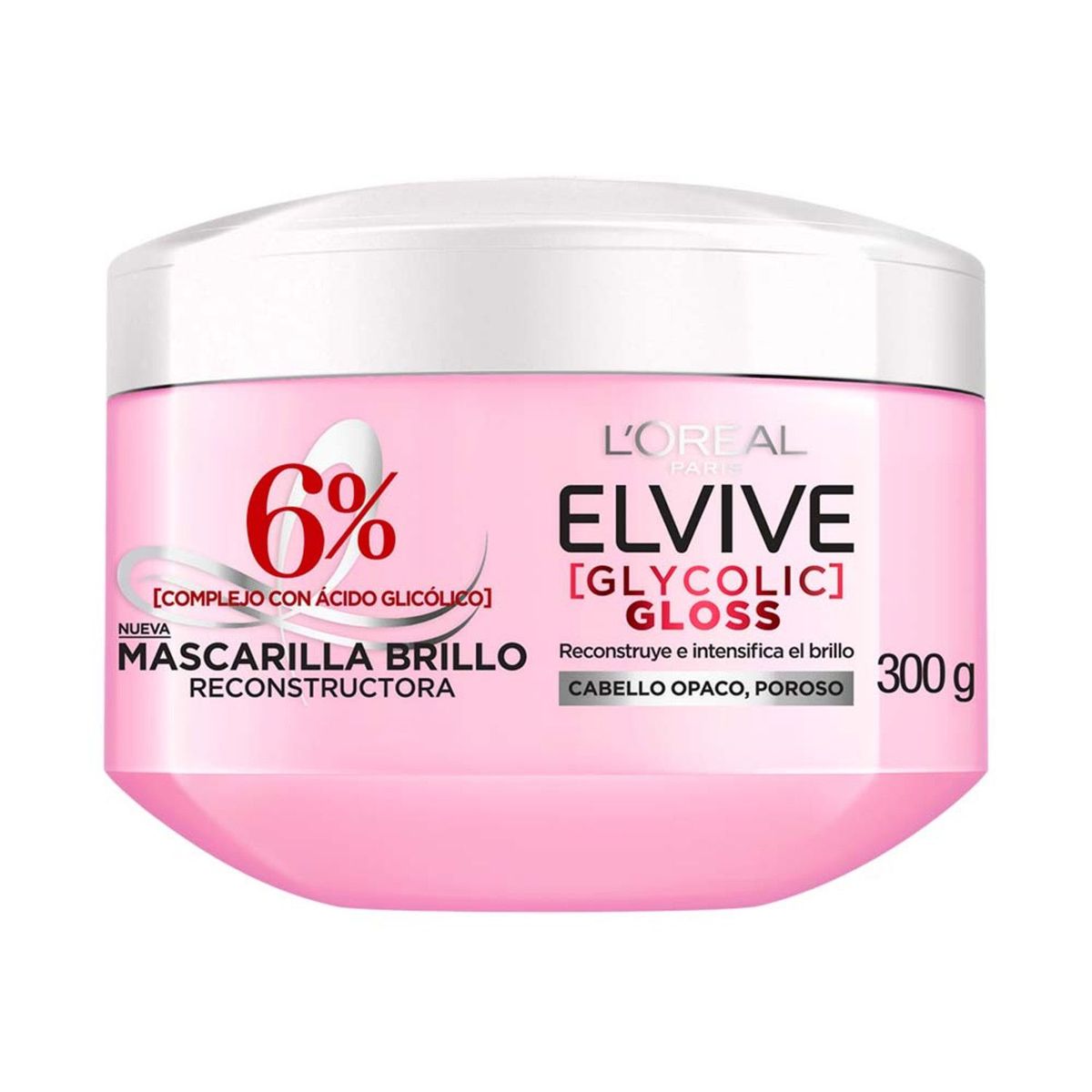 ELVIVE - Máscara Brillo Reconstructora Glycolic Gloss Elvive 300 g