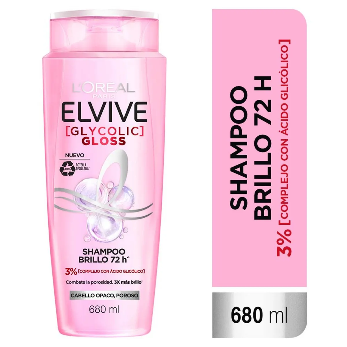 ELVIVE - Shampoo Glycolic Gloss Brillo 72h Elvive 680 ml