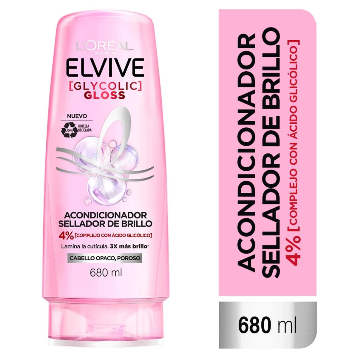 ELVIVE - Acondicionador Sellador de Brillo Glycolic Gloss Elvive 680 ml