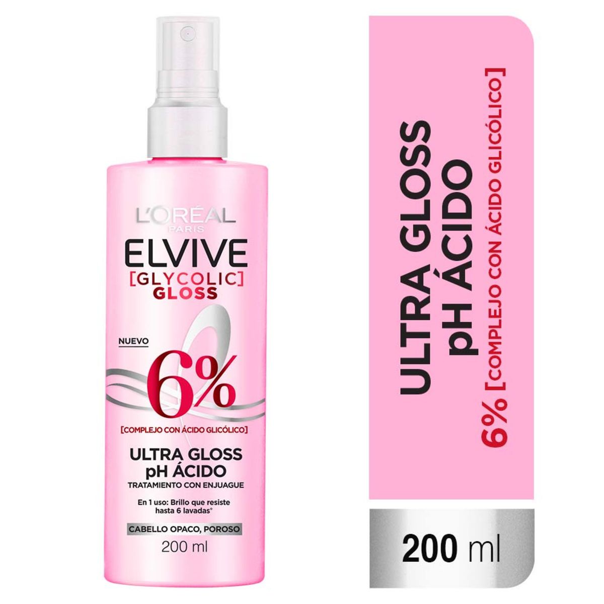ELVIVE - Tratamiento Ultra Gloss con Enjuague Glycolic Gloss Elvive 200 ml