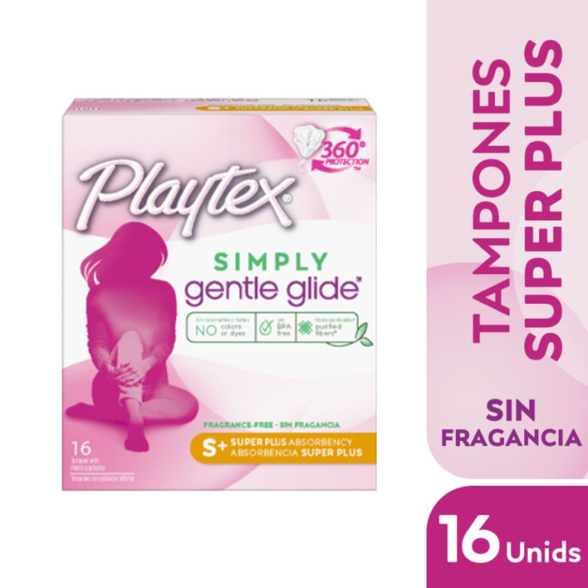 PLAYTEX - Tampones Absorbencia Super Plus Sin Fragancia Playtex 16 Un