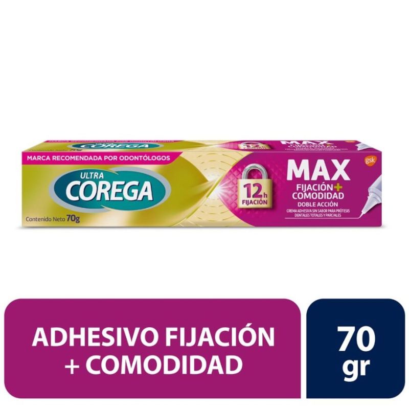 COREGA - Adhesivo Prótesis Dental Corega Máxima Fijación + Sellado 70 g
