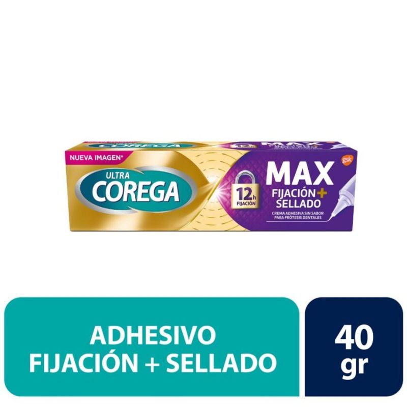 COREGA - Adhesivo Prótesis Dental Corega Máxima Fijación + Comodidad 70 g