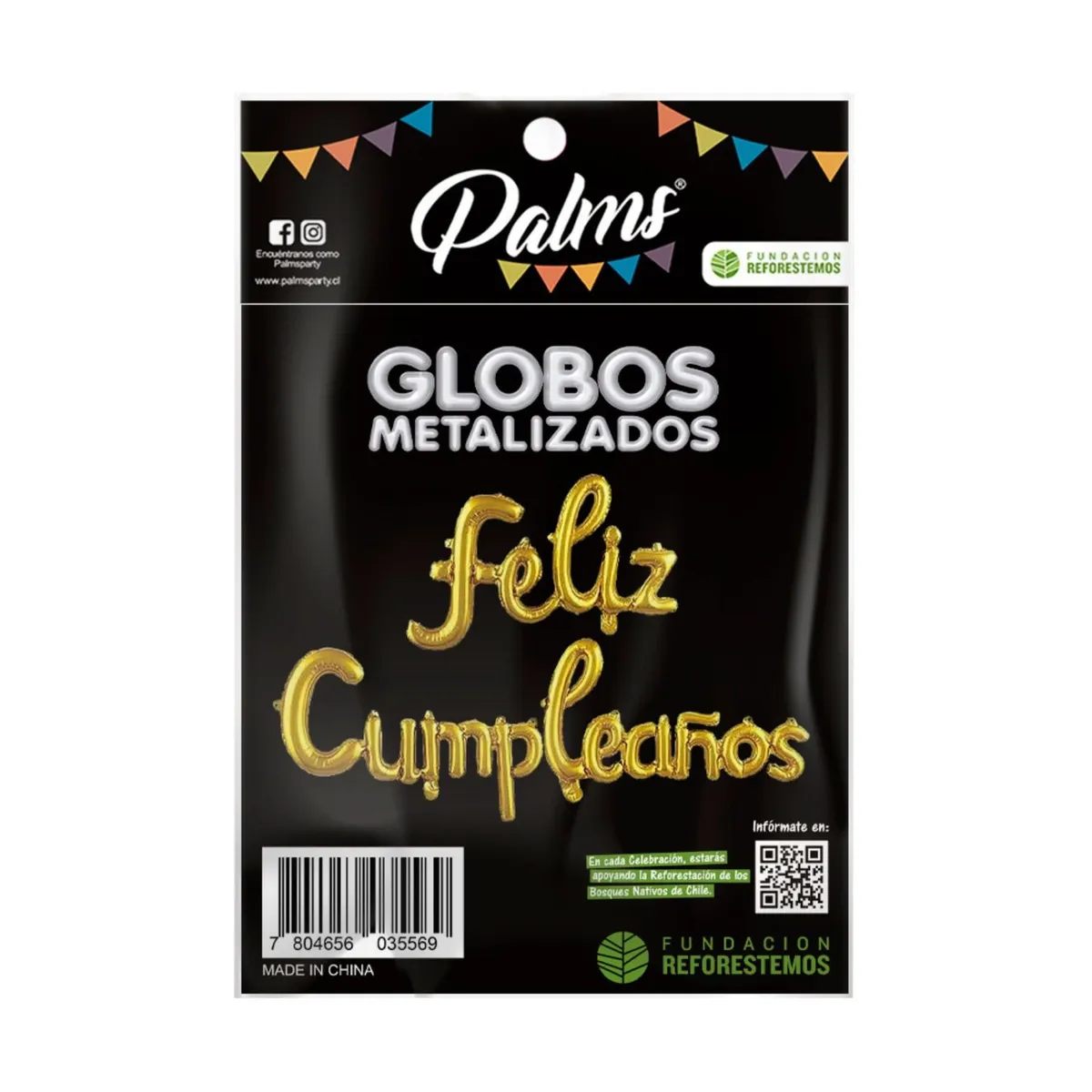 PALMS - Globo Decorativo Feliz Cumple