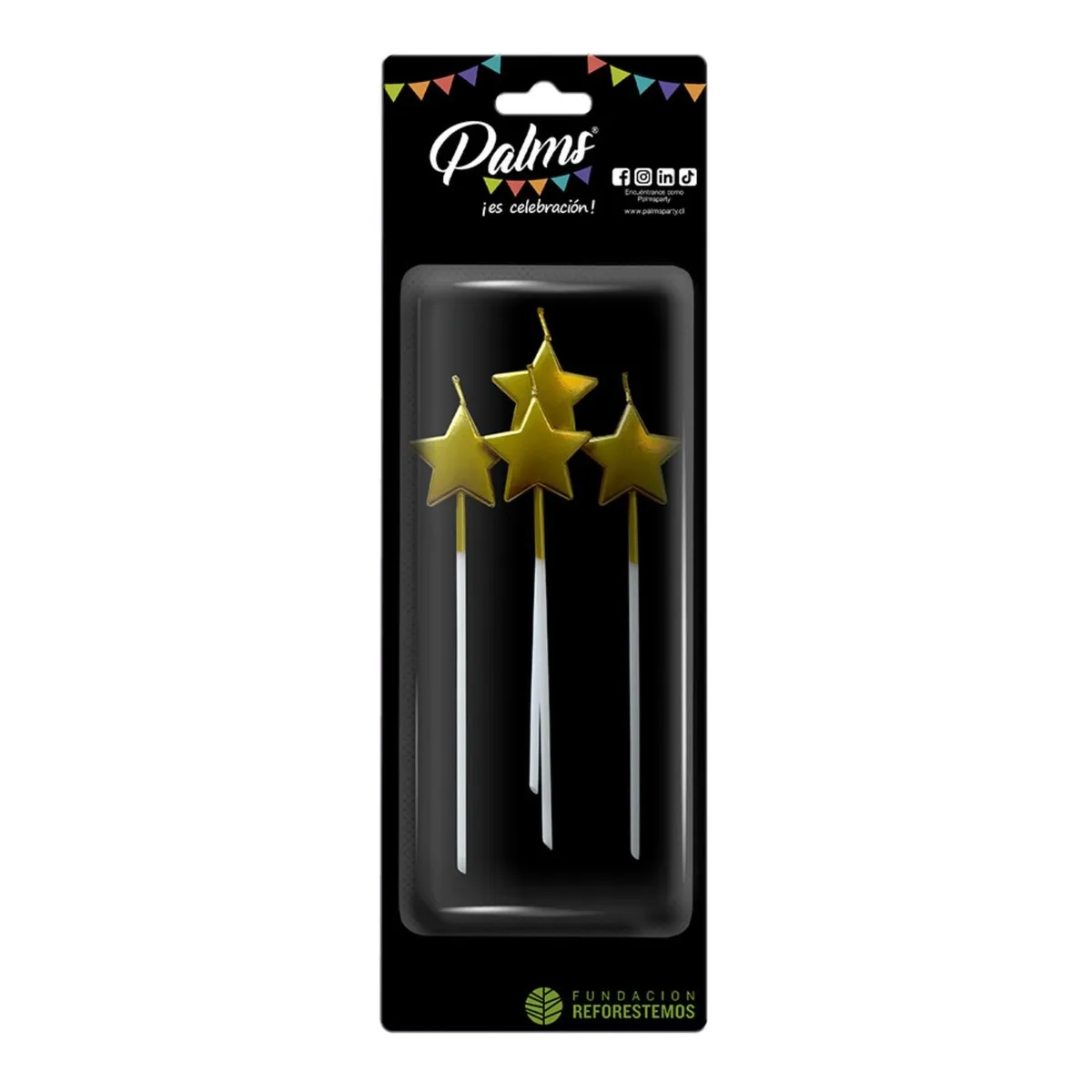 PALMS - Velas Decorativas Estrellas Doradas
