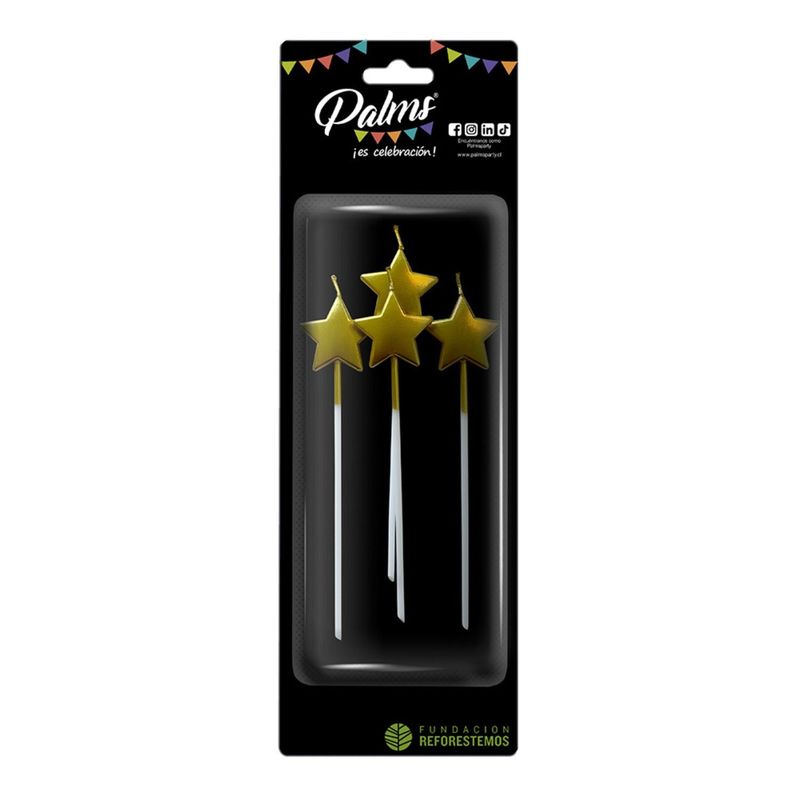 PALMS - Velas Decorativas Estrellas Doradas