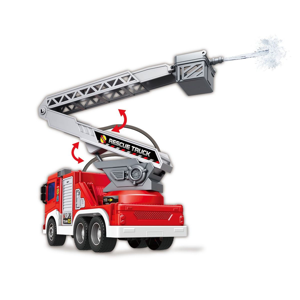 ULTRAX - Camión Bombero Con Escalera 30 CM C/Agua