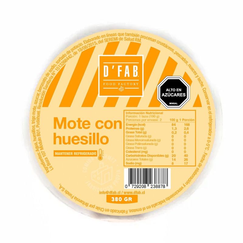 D'FAB - Mote con Huesillo D'Fab 380 g