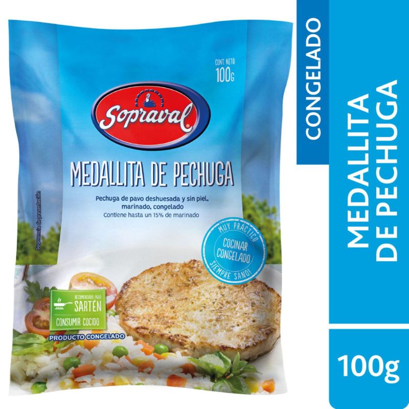 SOPRAVAL - Medallita de Pechuga de Pavo Sopraval 100 g