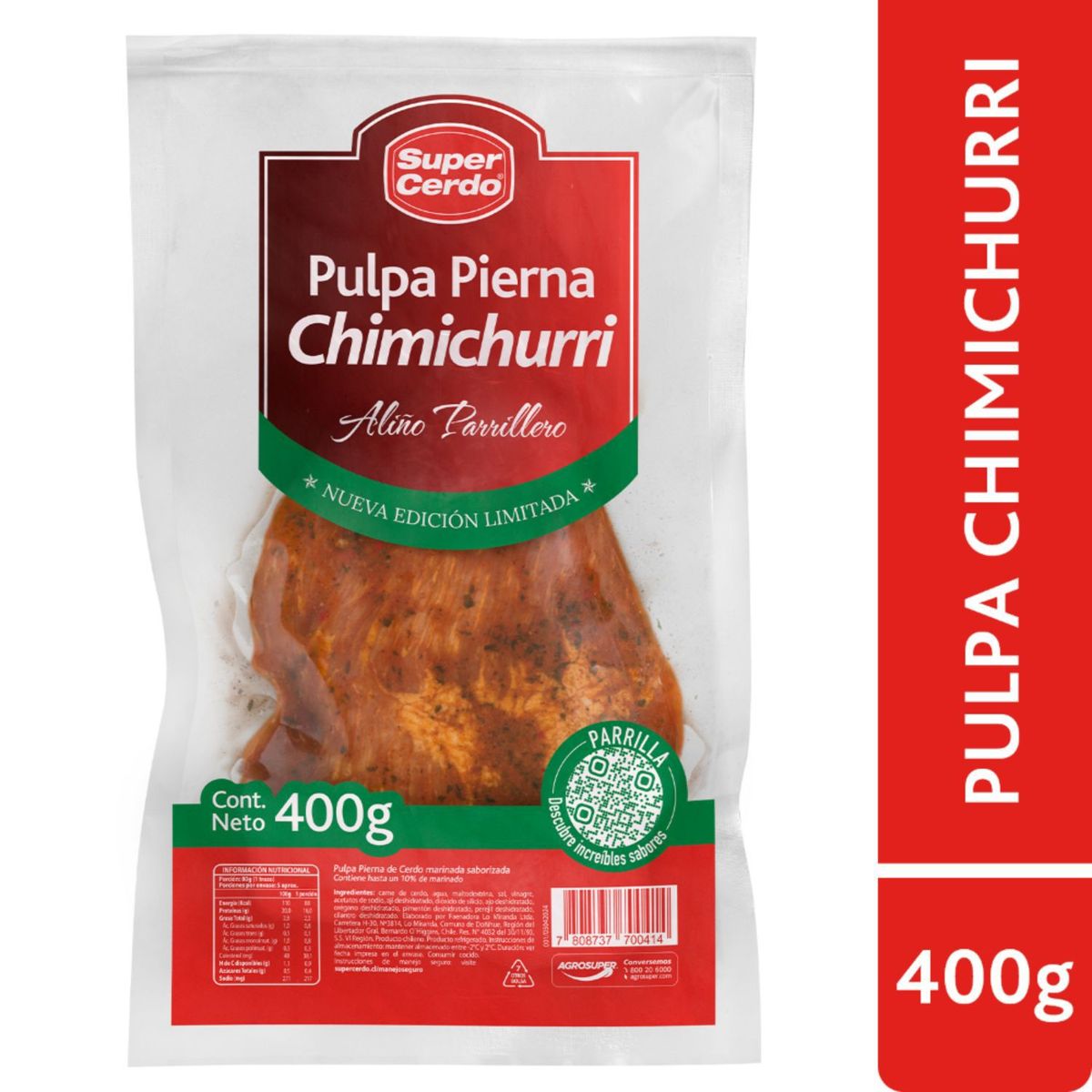 SUPER CERDO - Pulpa Pierna de Cerdo Chimichurri Super Cerdo 400 g