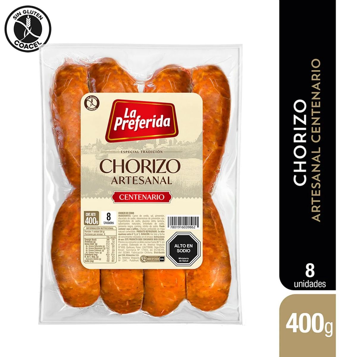 LA PREFERIDA - Chorizo Centenario Artesanal La Preferida 400 g