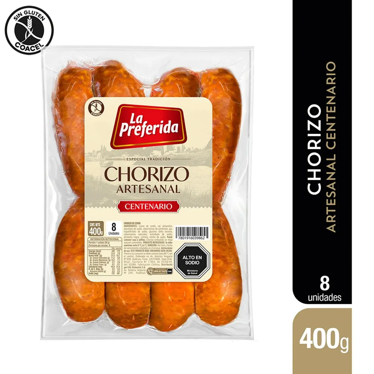 LA PREFERIDA - Chorizo Centenario Artesanal La Preferida 400 g