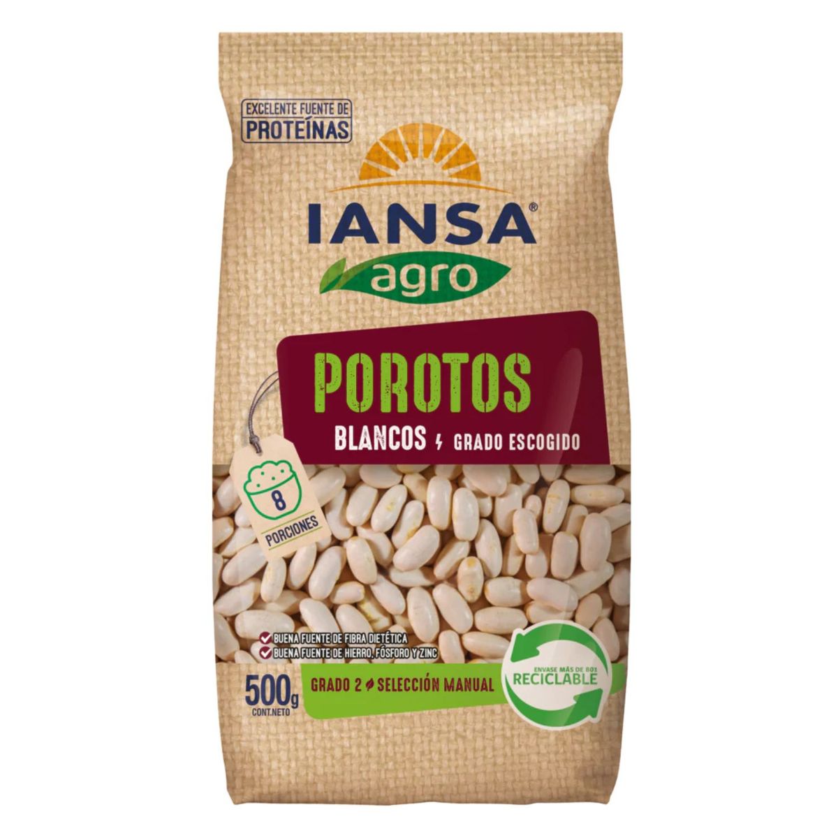 IANSA AGRO - Porotos Blancos Iansa Agro 500 g