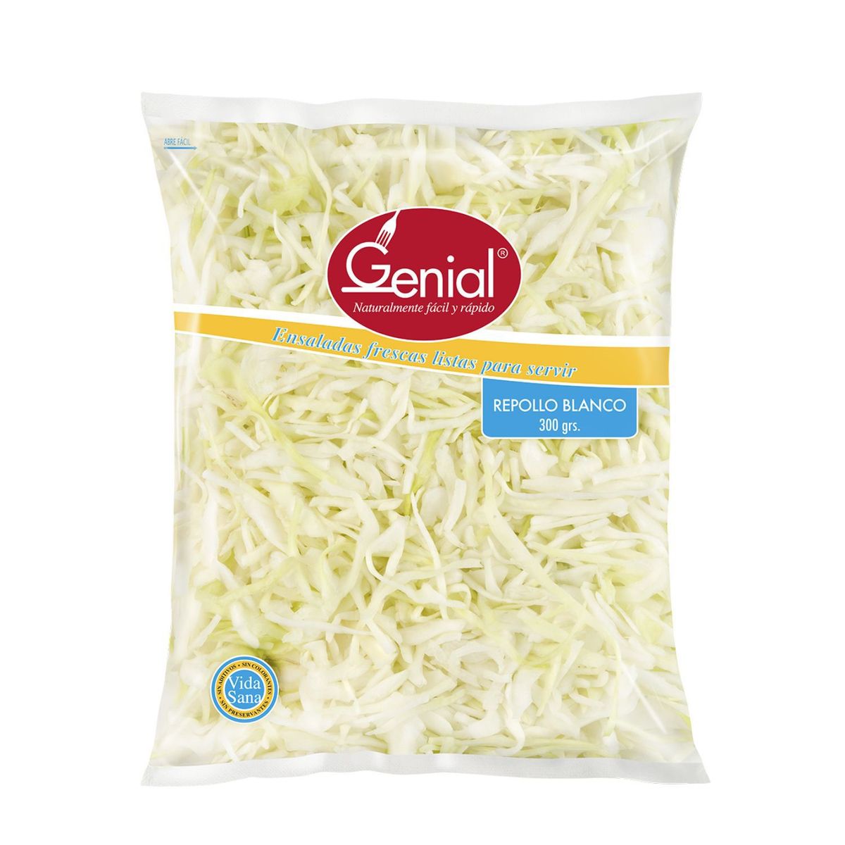 GENIAL - Ensalada Repollo Blanco en Bolsa 300 g