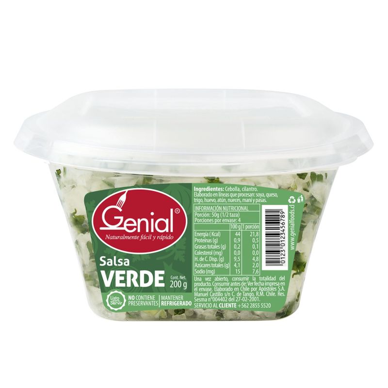 GENIAL - Salsa Verde en Pote 200 g