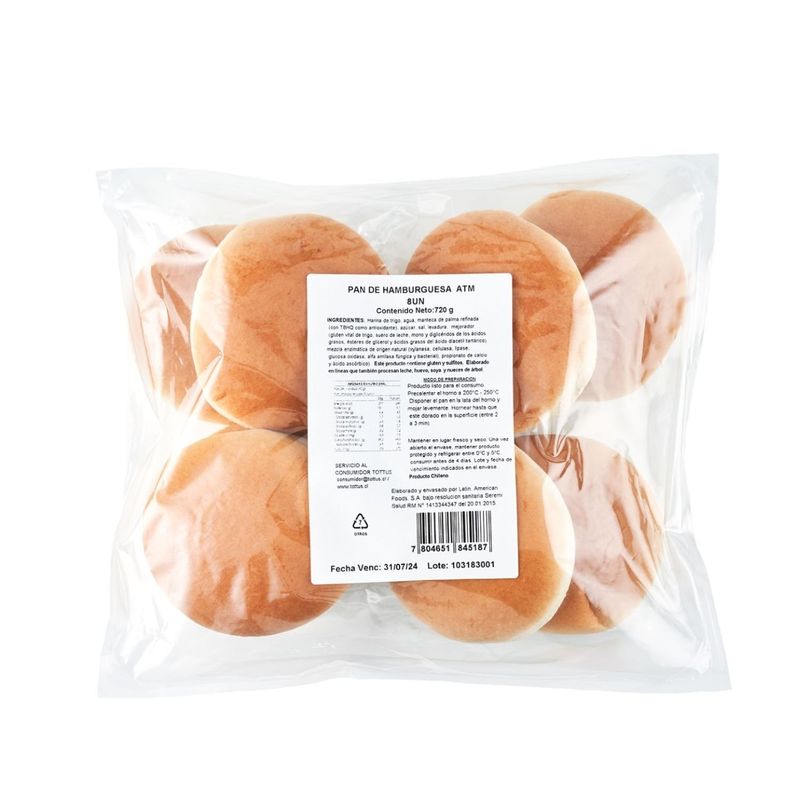 LAF - Pan de Hamburguesa ATM LAF 8 Un
