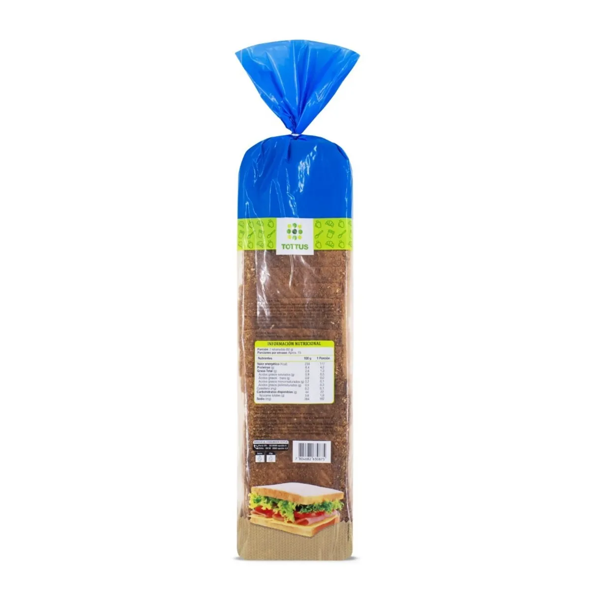 TOTTUS - Pan de Molde Blanco Tottus 750 g
