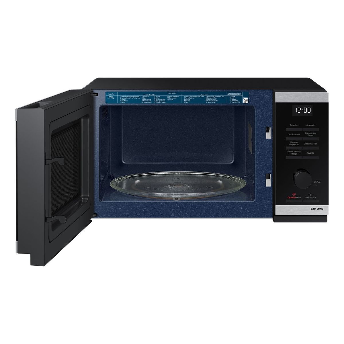 SAMSUNG - Horno Microondas Análogo 23 Litros Acero inoxidable/Negro