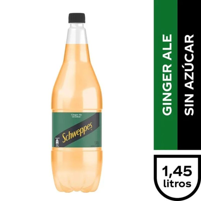 SCHWEPPES - Bebida Ginger Schweppes Sin Azúcar 1.45 lt