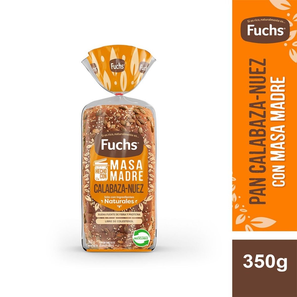 FUCHS - Pan de Molde Integral Calabaza y Nuez Fuchs 350 g