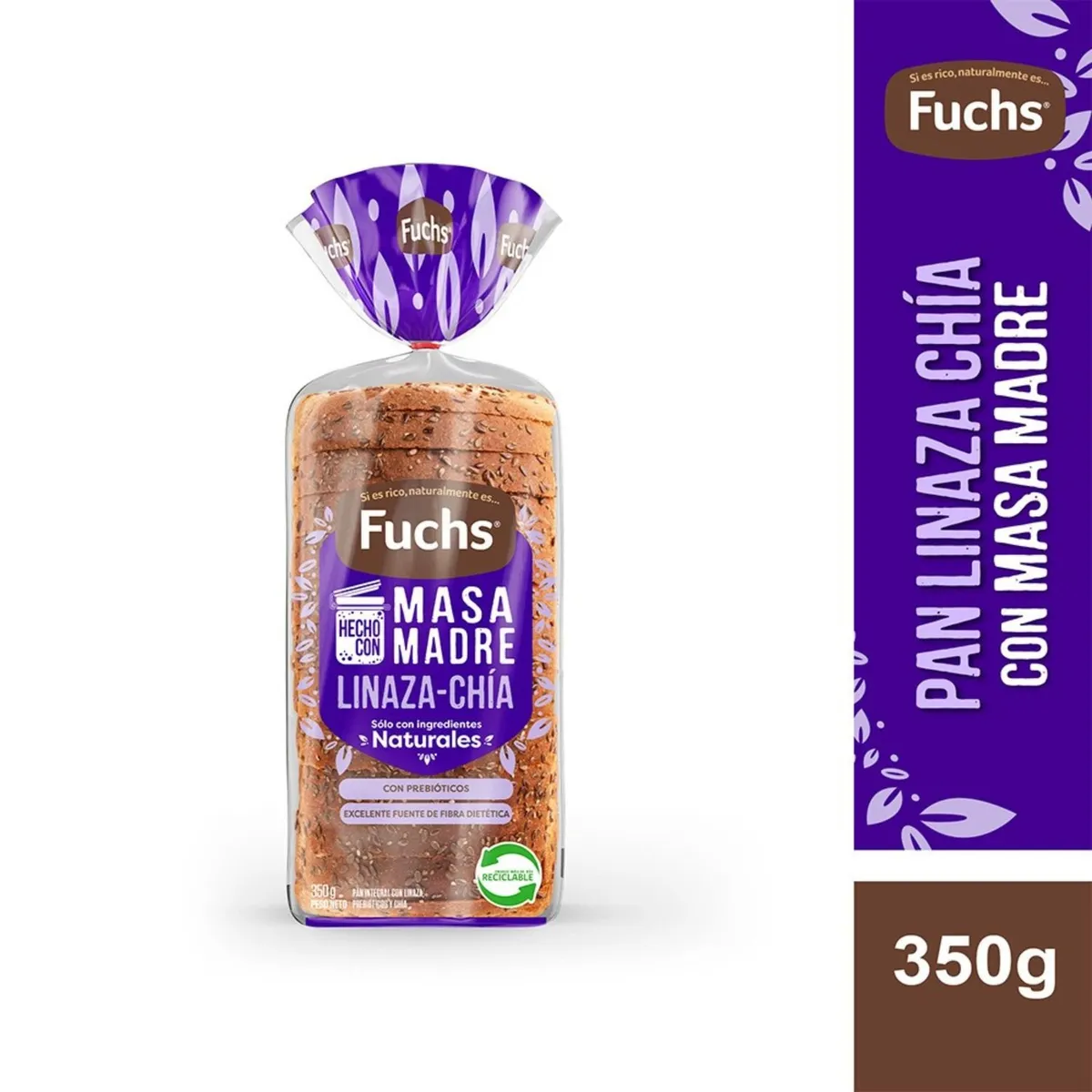FUCHS - Pan de Molde Integral Linaza y Chía Fuchs 350 g