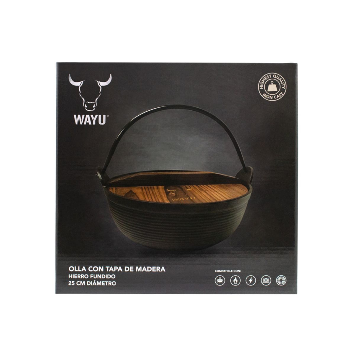 WAYU - Olla Con Tapa De Madera Wayu