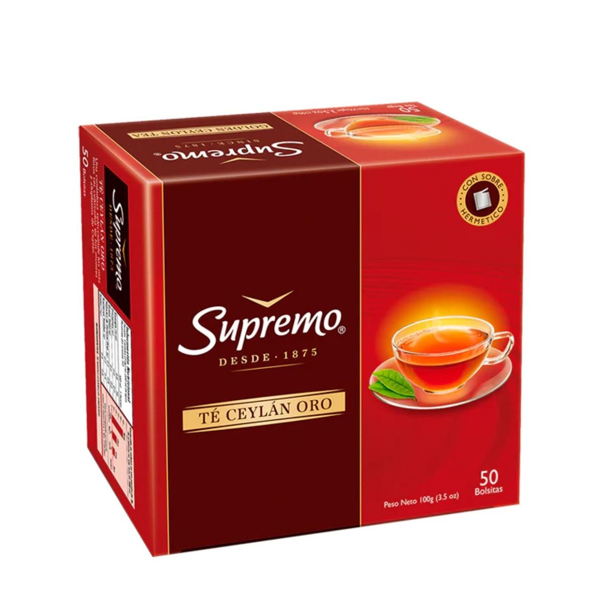 SUPREMO - Té Ceylan Oro Supremo 50 Un