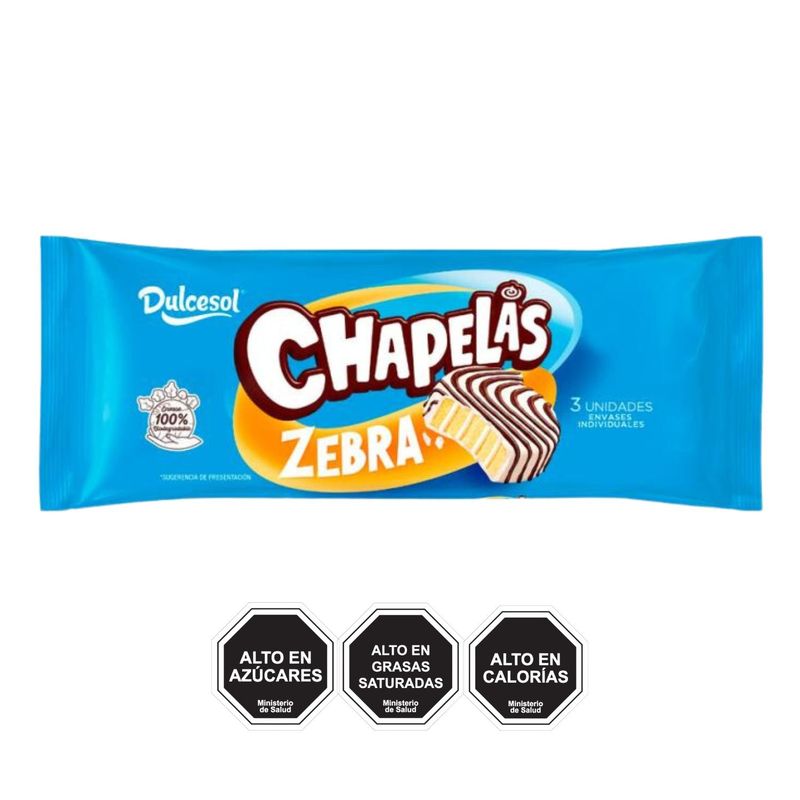 DULCESOL - Chapelas Zebra 3 Un x 45 g