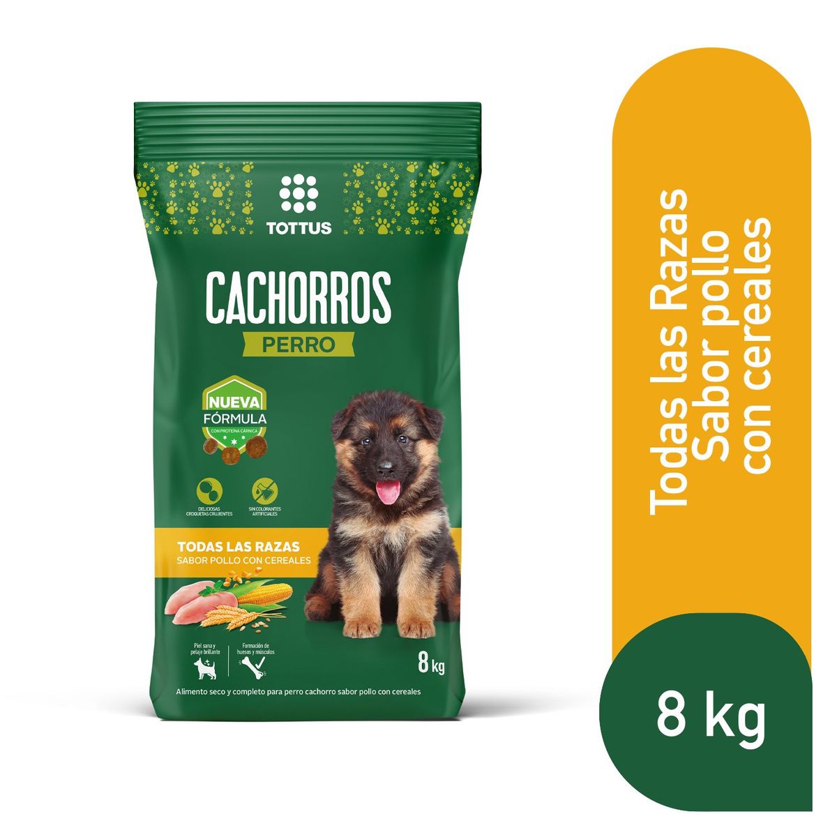 TOTTUS - Alimento Seco Perros Cachorros Tottus Pollo y Cereales 8 kg