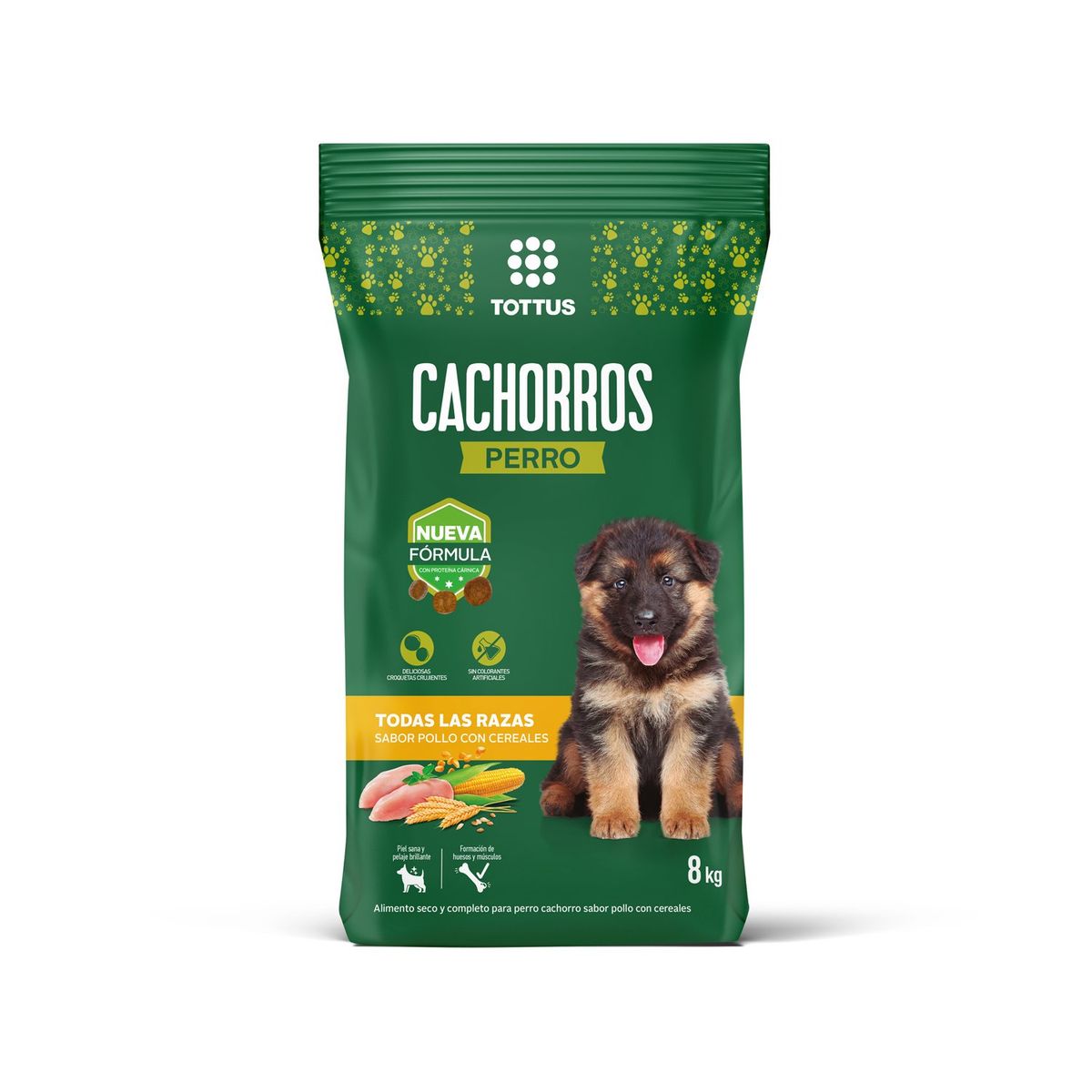 TOTTUS - Alimento Seco Perros Cachorros Tottus Pollo y Cereales 8 kg