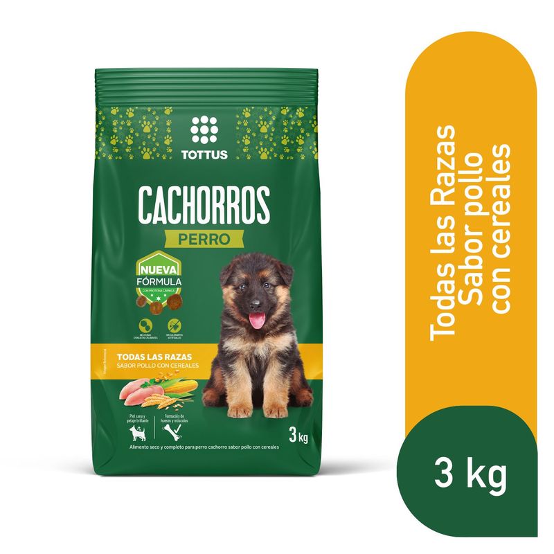 TOTTUS - Alimento Seco Perros Cachorros Tottus Pollo y Cereales 3 kg