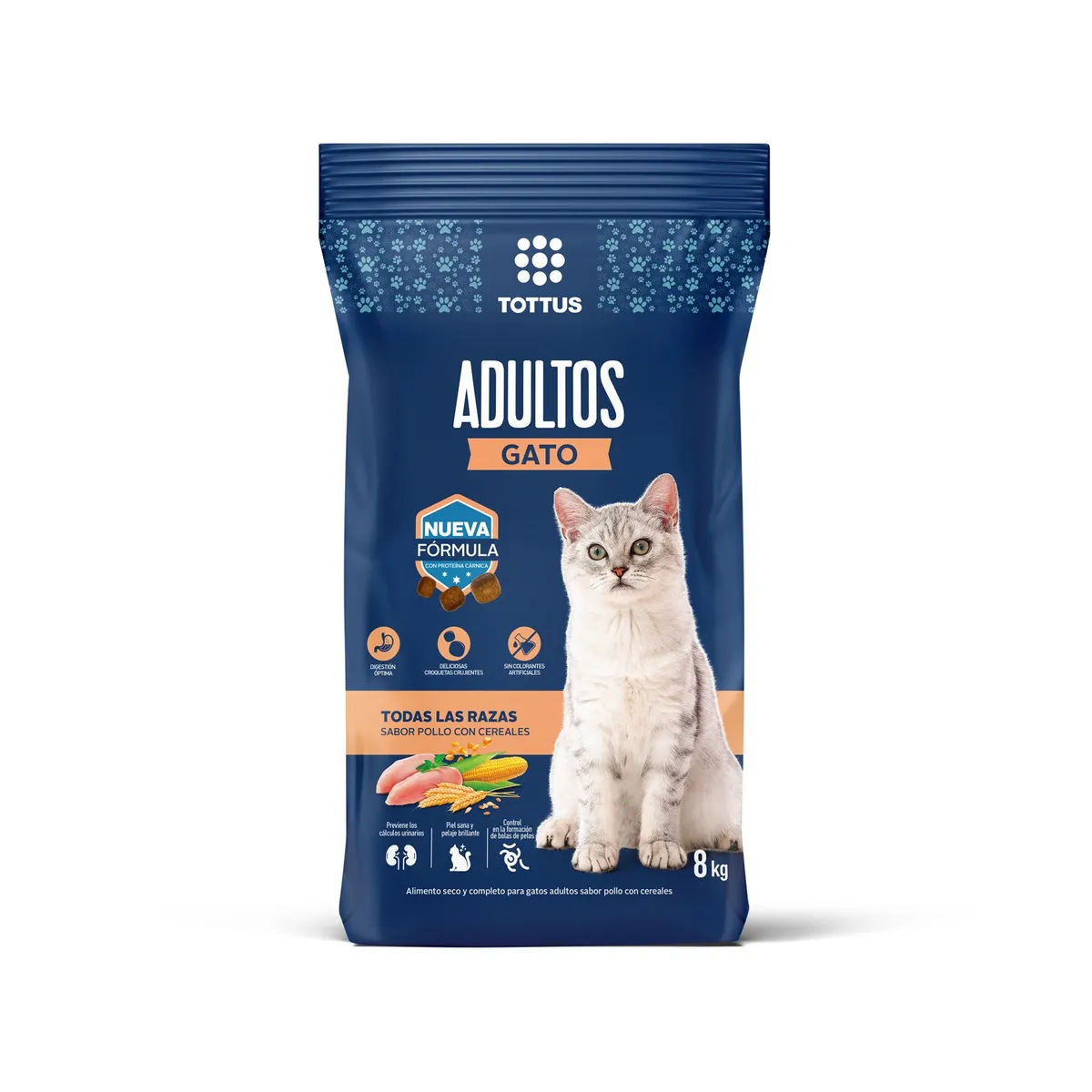 TOTTUS - Alimento Seco Gatos Adultos Tottus Pollo y Cereales 3 kg