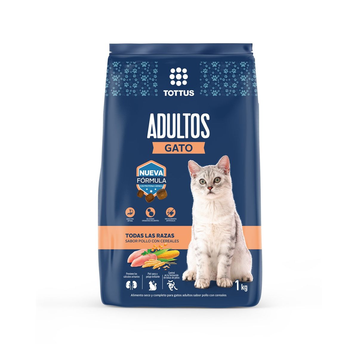 TOTTUS - Alimento Seco Gatos Adultos Tottus Pollo y Cereales 8 kg