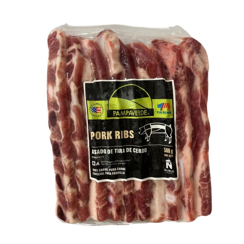 PAMPAVERDE - Asado de Tira de Cerdo Pork Ribs Pampaverde 500 g