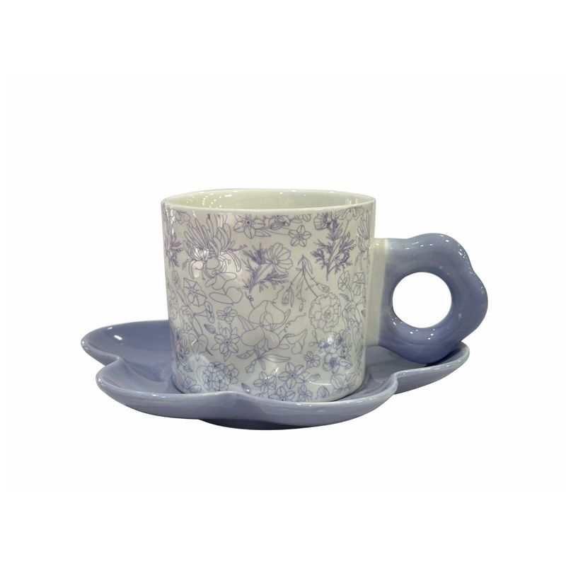 CASA JOVEN - Set Mug 380 ML Con Platillo y Cuchara