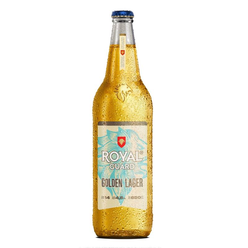 ROYAL GUARD - Cerveza Gold Lager Royal Guard Botella 4.5° 650 ml