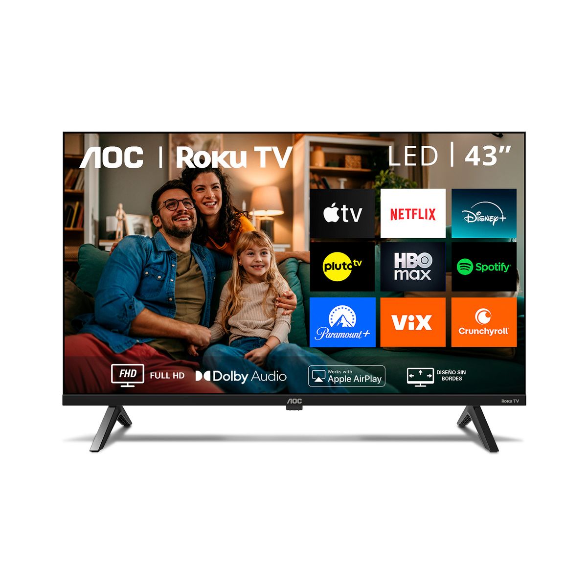 AOC - SMART TV 43 HD ROKU 43S5045 AOC
