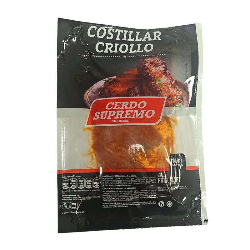 CERDO SUPREMO - Costillar de Cerdo Short Criollo al Vacío