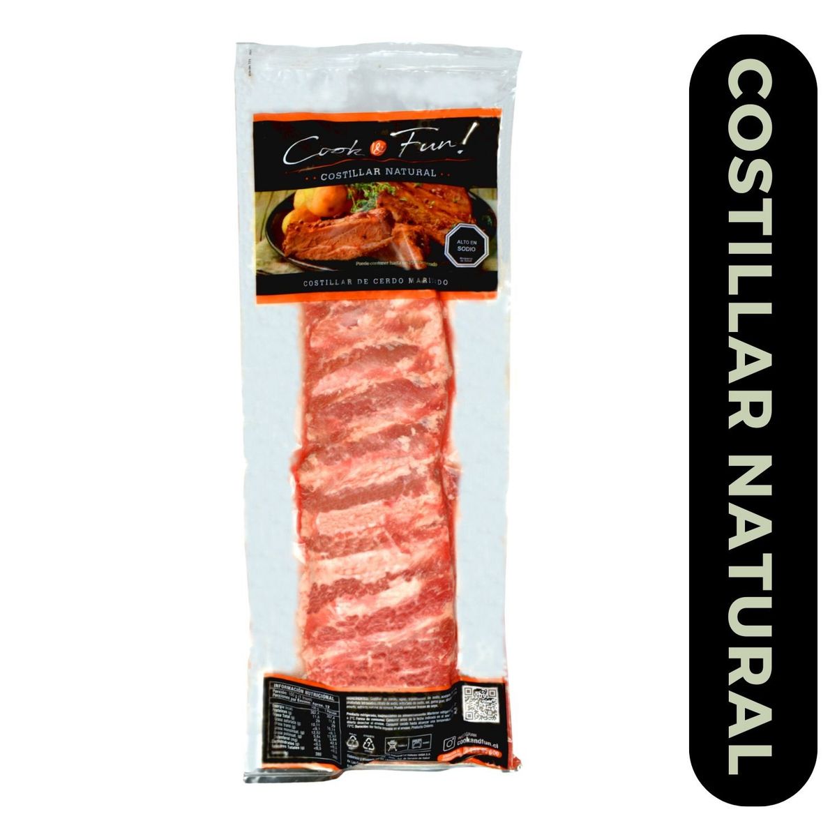 COOK & FUN - Costillar de Cerdo Tradicional Envasado al Vacío Cook & Fun