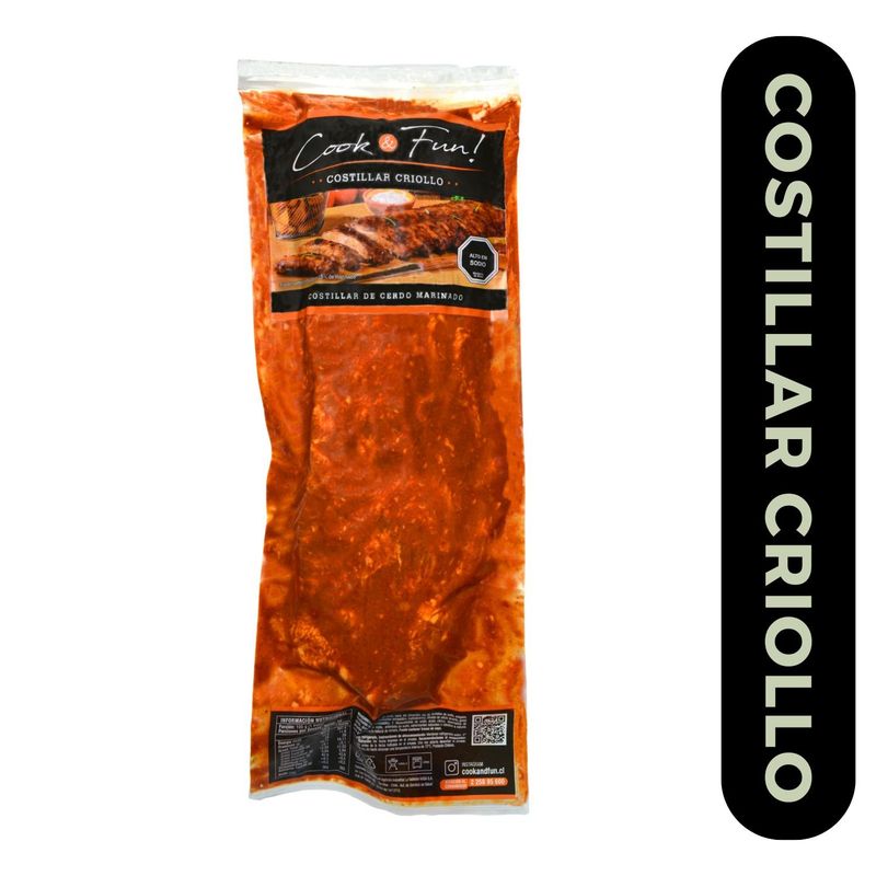 COOK & FUN - Costillar de Cerdo Criollo Envasado al Vacío Cook & Fun