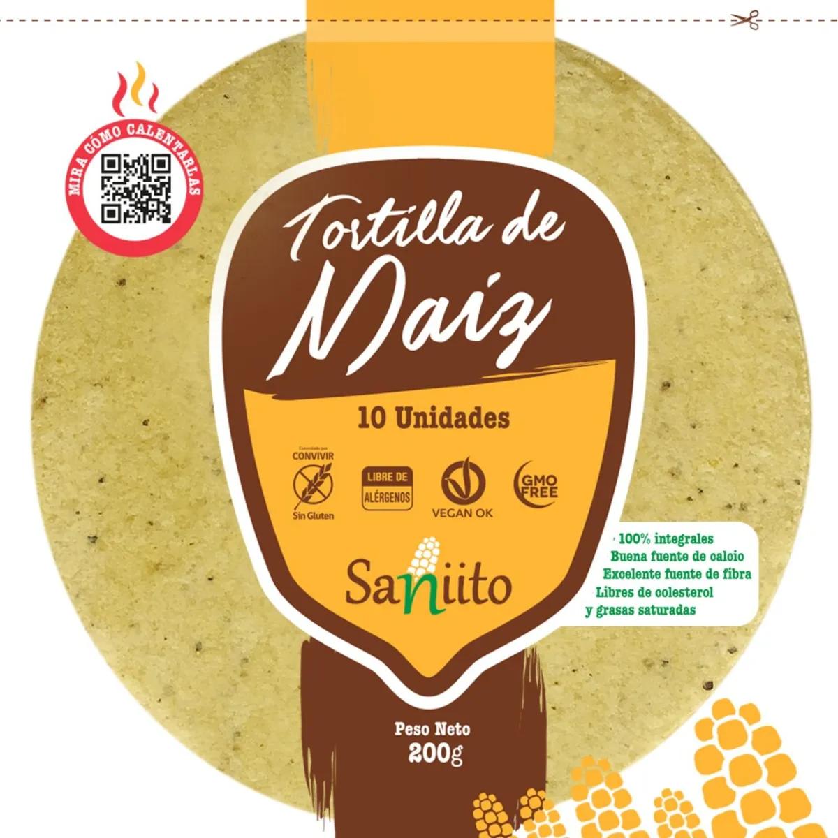 SANIITO - Tortillas de Maíz Saniito 10 Un 200 g