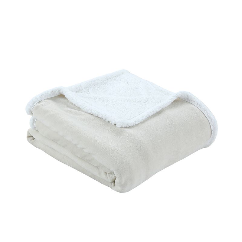 CASA JOVEN - Frazada Sherpa 2 Plazas Beige 200X220 Cm