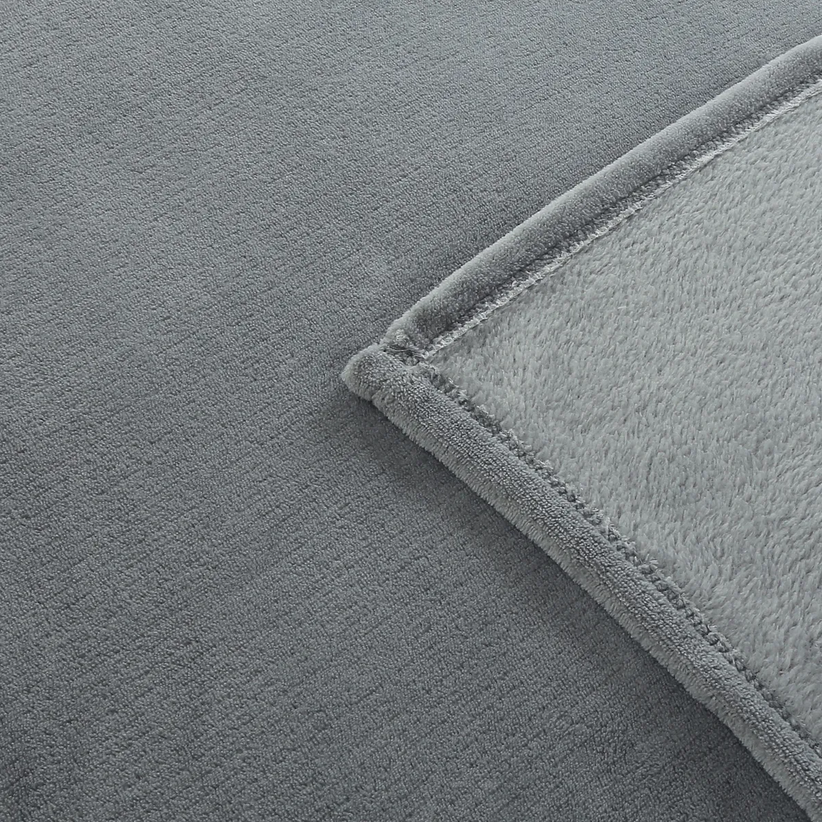 CASA JOVEN - Frazada Coral 1.5 Plaza Plomo 160X220 Cm