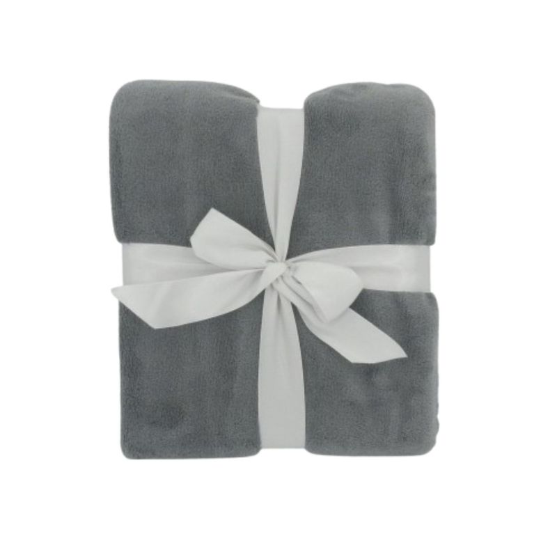 CASA JOVEN - Manta Solida Coral Charcoal 130X160 Cm